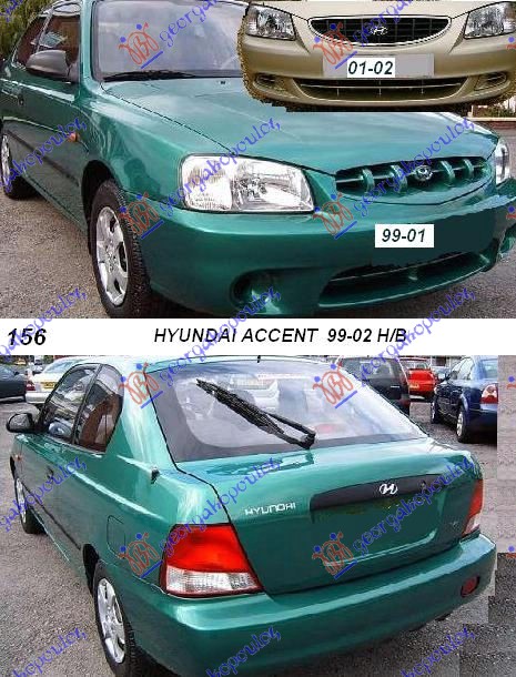 HYUNDAI ACCENT H/B 99-02