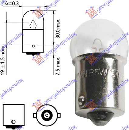 SIJALICA R 10W 12V 10W BA15S