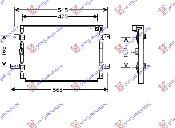 HLADNJAK KLIME ZA SVE MODELE (49x35.7x2.6) 94-