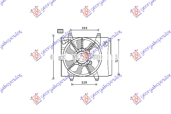 VENTILATOR KOMPLET (BENZIN/DIZEL) (BEZ POSUDE)