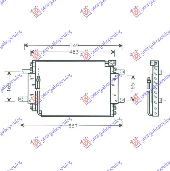 HLADNJAK KLIME ZA SVE MODELE (43.7x33.5x2.6) -93