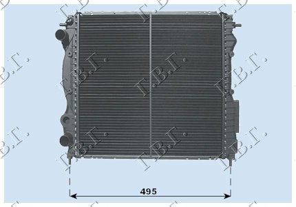 HLADNJAK MOTORA 1.2-1.4 8V +A/C (43x40)