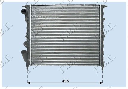 HLADNJAK MOTORA 1.2-1.4cc -/AC (43x38)