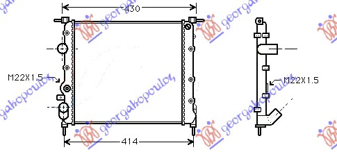 HLADNJAK MOTORA BENZIN -AC(35x37)SA SENZ.PREKIDAC(SRAF