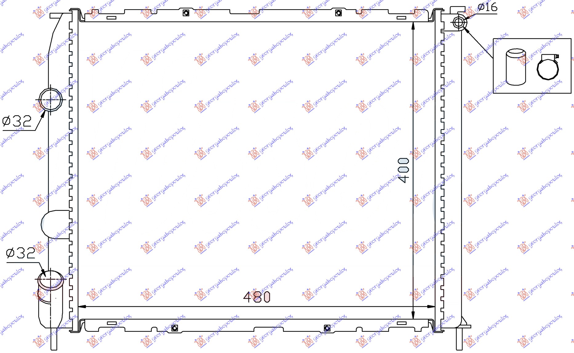 HLADNJAK BENZIN +AC (48x40x2.8) (M)