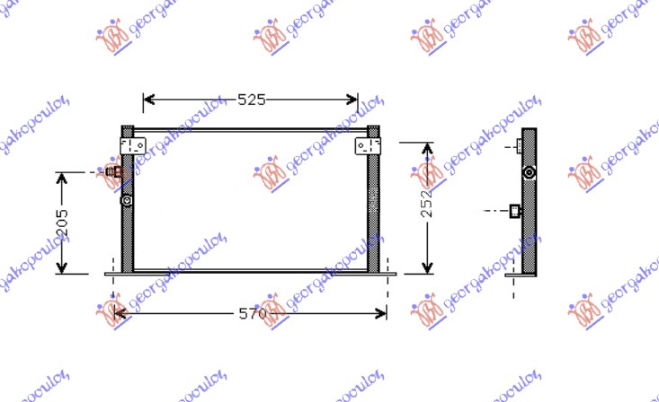 HLADNJAK KLIME 2.0/2.4cc DIZEL (52x30)