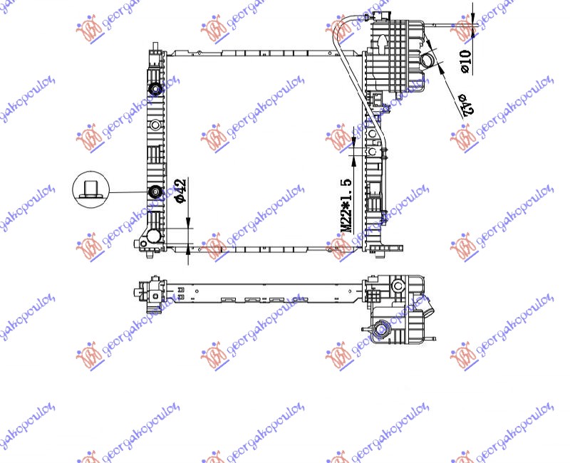 HLADNJAK BENZIN/DIZEL MAN/AUTO +A/C(57x56)