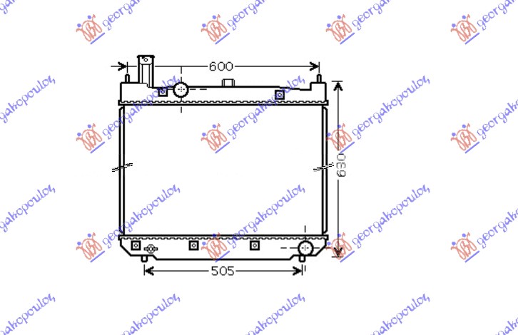 HLADNJAK MOTORA 2.5 D4d (52.5x62.5x23) 01-06