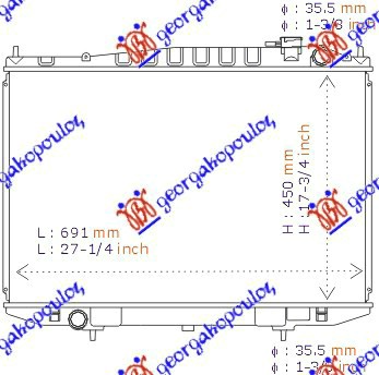 HLADNJAK MOTORA DIZEL (+/-AC) (71x45)