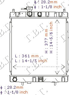 HLADNJAK MOTORA 1.0/1.3/1.4CC 16V (+/-AC) (38x36.8)