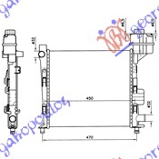 HLADNJAK MOTORA BENZIN -AC (40x37.5) SA POSUDOM