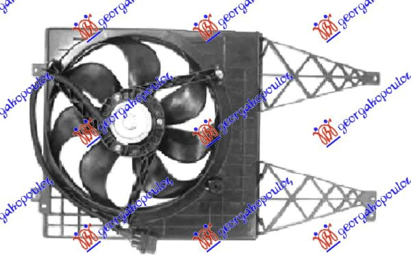 VENTILATOR KOMPLET (JEDAN)1.6-1.8 BENZIN-DIZEL