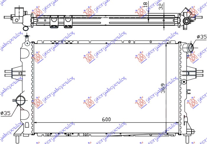 HLADNJAK MOTORA 2.0/2.2 BENZIN / 2.0/2.2 TD DIZEL (600x370)