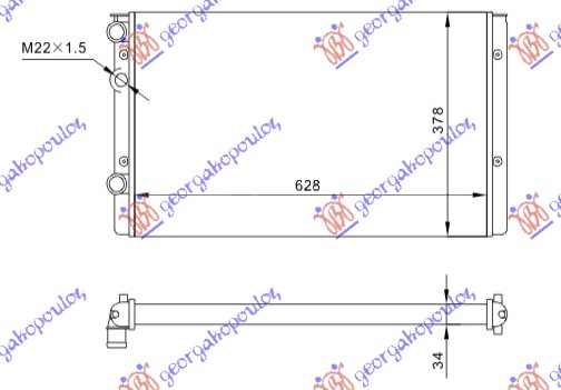 HLADNJAK MOTORA ZA SVE MODELE (MAN) (+AC) (63x38)