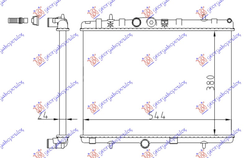 HLADNJAK MOTORA BENZIN-DIZEL (M) (38x54.4x2.3)