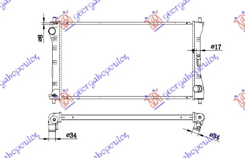 HLADNJAK MOTORA 2.0 DDiS DIZEL (MAN) (675x370x26)