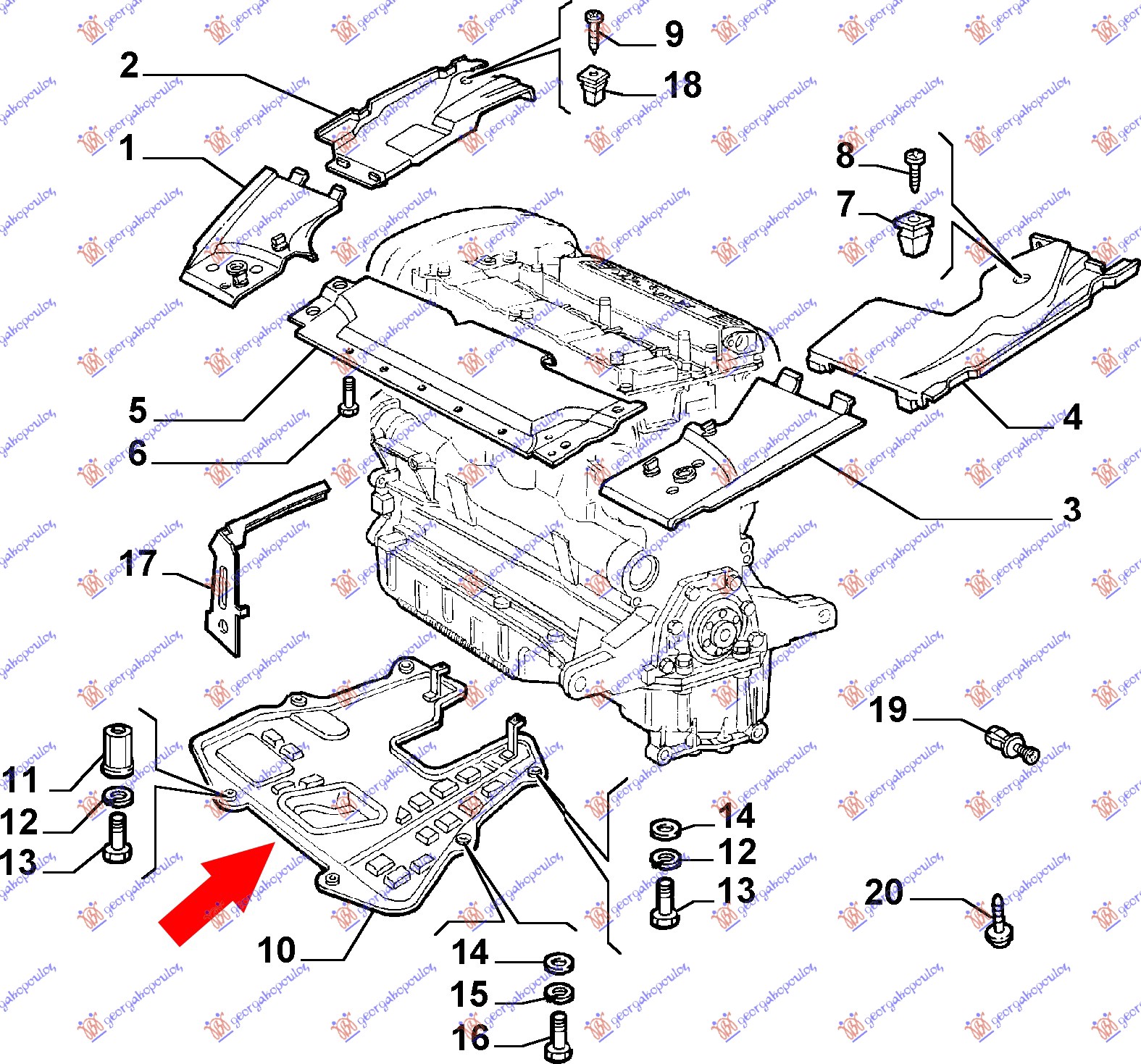 ZASTITA MOTORA (BENZIN) PLASTICNA -03