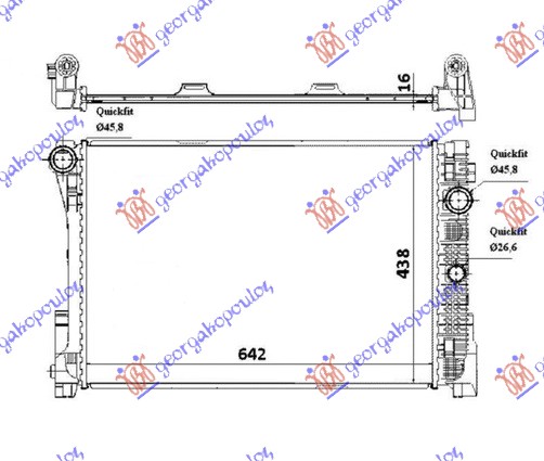 HLADNJAK MOTORA 1.8/2.5/3.0 16V/24V 2.2 Cdi (MAN) (64x45x2.6)