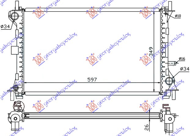 HLADNJAK MOTORA 2.0i 16V 1.8 TDCi (+/-AC) (597x349)