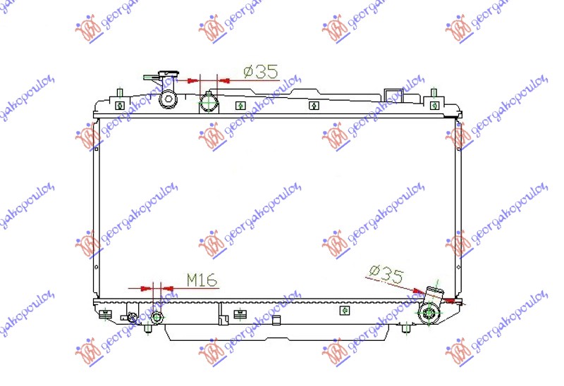 HLADNJAK MOTORA 1.8-2.0I16V VVT +/-A/C(37.5x73.