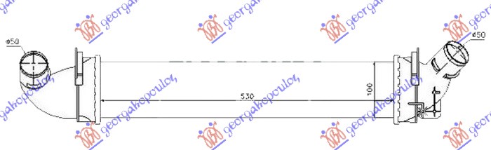 HLADNJAK INTERCOOLER 1.5dCi DIZEL (530x100x40)