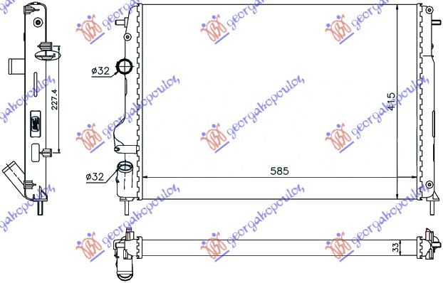 HLADNJAK 1.6 BENZIN 1.5DCI+AC (58.5x41.5x34)BEZ SENZORA