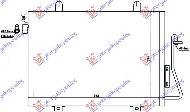 HLADNJAK KLIME 1.4i 8V-1.6 8V -08 (51x38x1.6