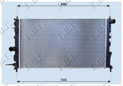 HLADNJAK MOTORA 1.6/1.8 16V (+/-AC) (61x37)