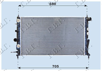 HLADNJAK MOTORA 2.5 24V (AUTO) (62.7x37)