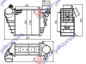 HLADNJAK INTERCOOLER BENZIN-DIZEL (18.3x19.5x8.5)18mm