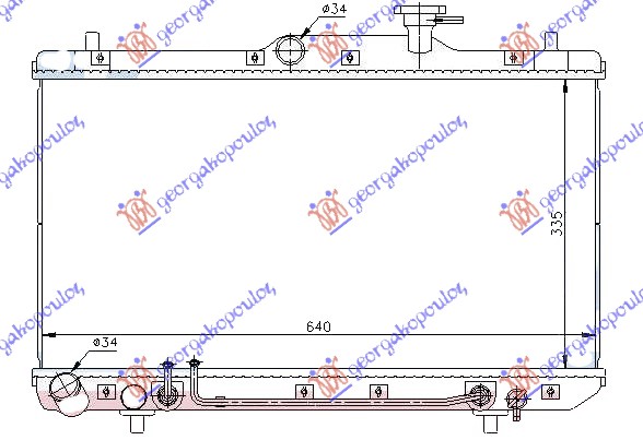 HLADNJAK MOTORA 1.3-1.5-1.6 A/T +/-A/C(33.5x64.