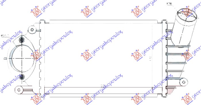 HLADNJAK INTERKULERA 1.4 TDi DIZEL (220x130x40)