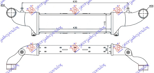 HLADNJAK INTERCOOLER 2.0i-16VCOM.-2.2CDi-2.5TDi43x1