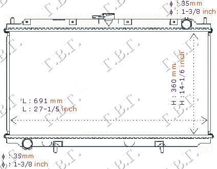 HLADNJAK MOTORA 1.6-2.0 16V (68x36)