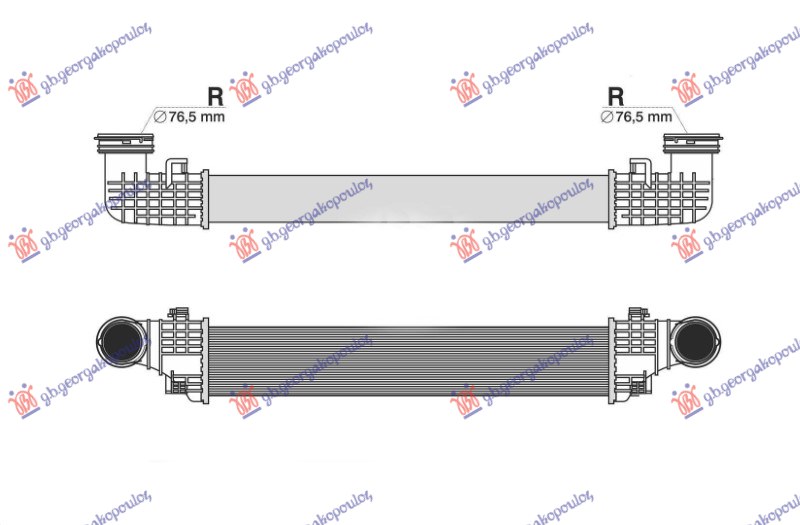 HLADNJAK INTERCOOLER 2.2-3.0 DIZ CEVI F 76