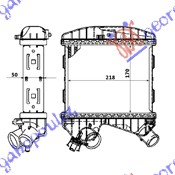 HLADNJAK INTERCOOLER DIZEL (170x218x50)