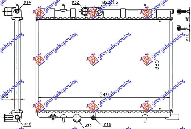 HLADNJAK MOTORA 1.4-1.6-2.0+/-A/C(38x56x2.7)-02