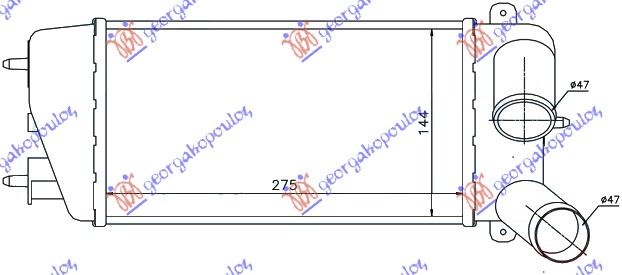 HLADNJAK INTERCOOLER 1.4HDi (275x147x64)