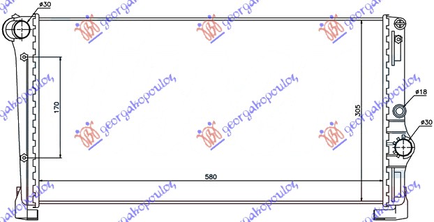 HLADNJAK MOTORA 1.3JTD (58x31x3.8) (MARELLI TIP)