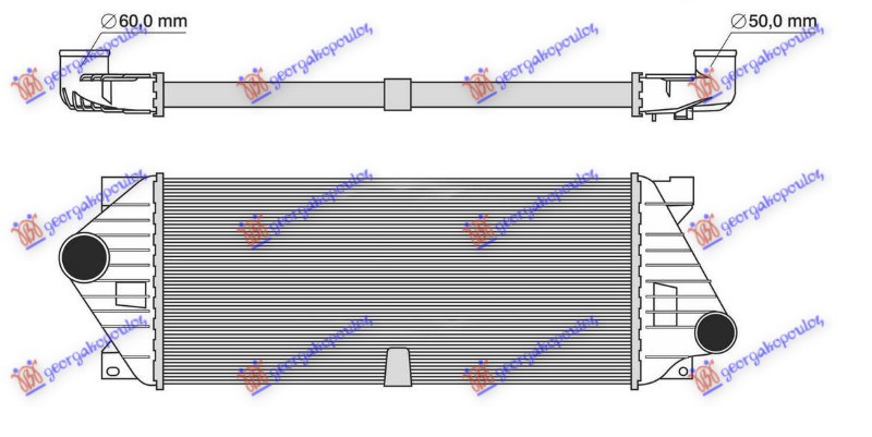 HLADNJAK INTERKULERA 3.2 BENZIN - 2.7 CDI DIZEL (585x259)