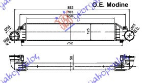 HLADNJAK INTERCOOLER BEN-DIZ (65x132x55)