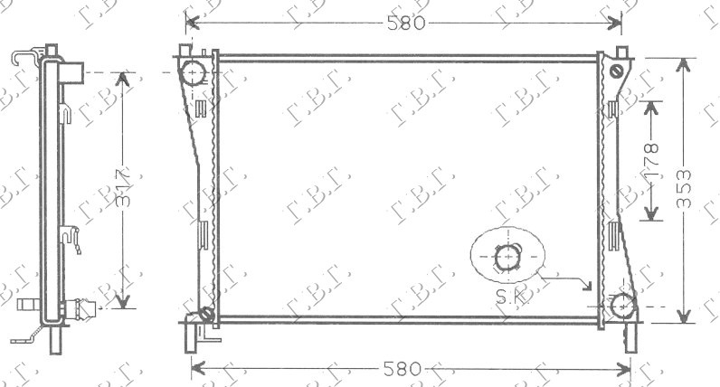 HLADNJAK MOTORA 1.2/1.4/1.6 (+/-AC) (50x35.6)