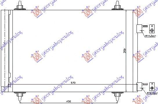 HLADNJAK KLIME BENZIN/DIZEL (53.5x36.1)SA STRANE