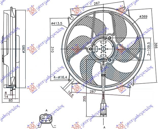 VENTILATOR KOMPLET BENZIN-DIZEL