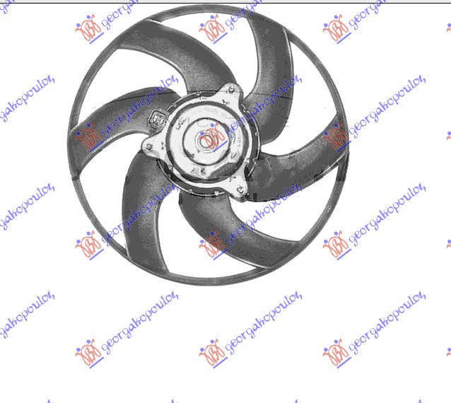 VENTILATOR (MOTOR+ELISA) BENZIN/DIZEL (340mm)