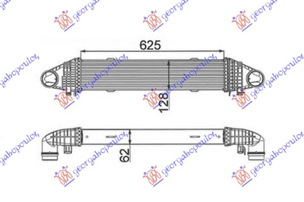 HLADNJAK INTERCOOLER 1.8i16VG-2.1CDi(62x12)KW100-15