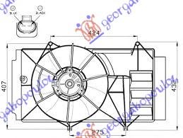 VENTILATOR KOMPLET (1.4 D4D)