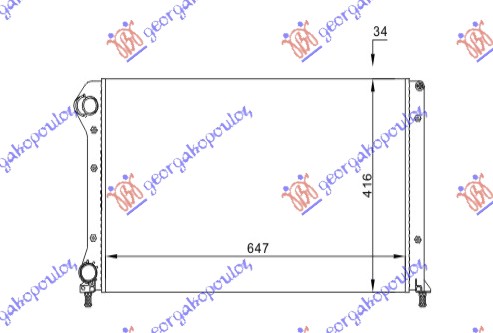 HLADNJAK MOTORA 1.4 8V 1.6 16V 1.9D (+AC) (65x40)