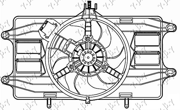 VENTILATOR KOMPLET (1.9 DIZEL) + A/C