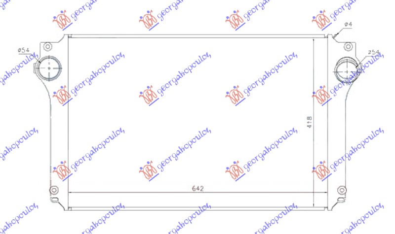 HLADNJAK INTERCOOLER 2.0-2.0 D4D DSL 05-